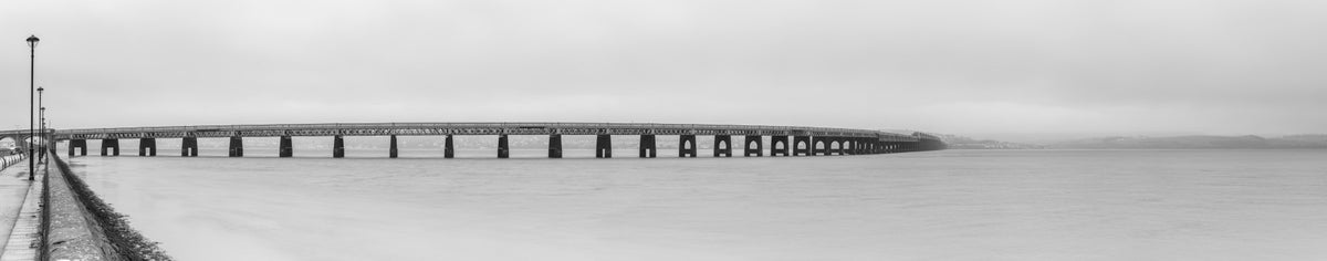 Monochrome Bridge View Wall Mural in your room