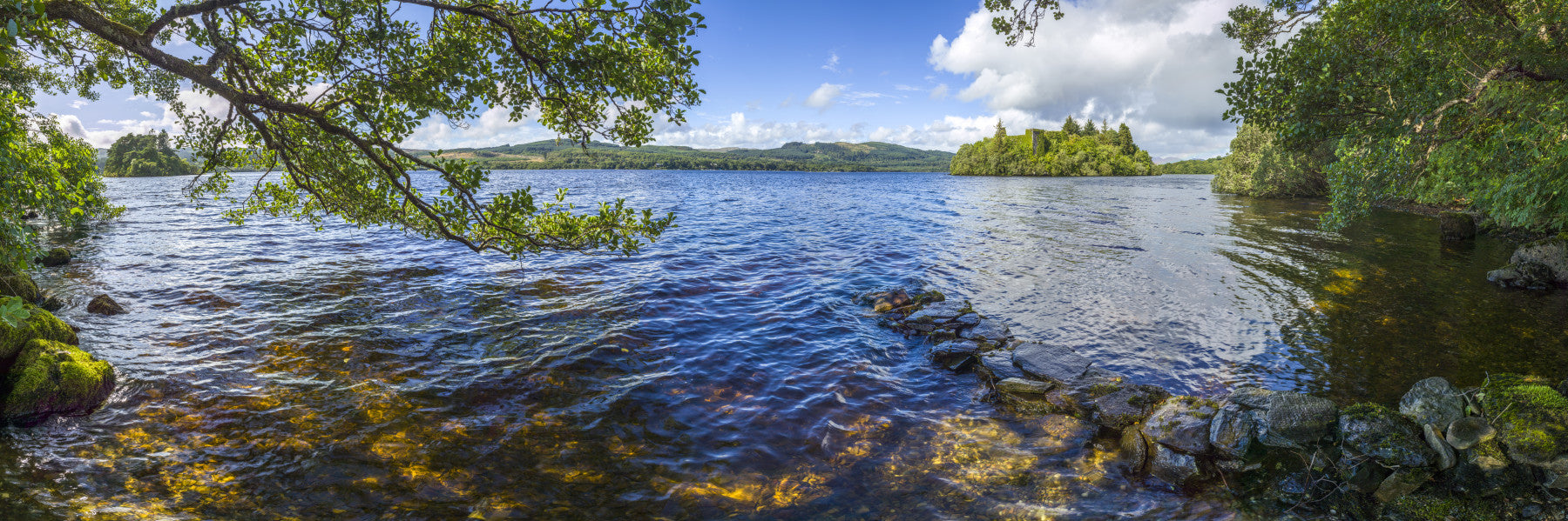 Loch View Wall Mural in your room — zoomed