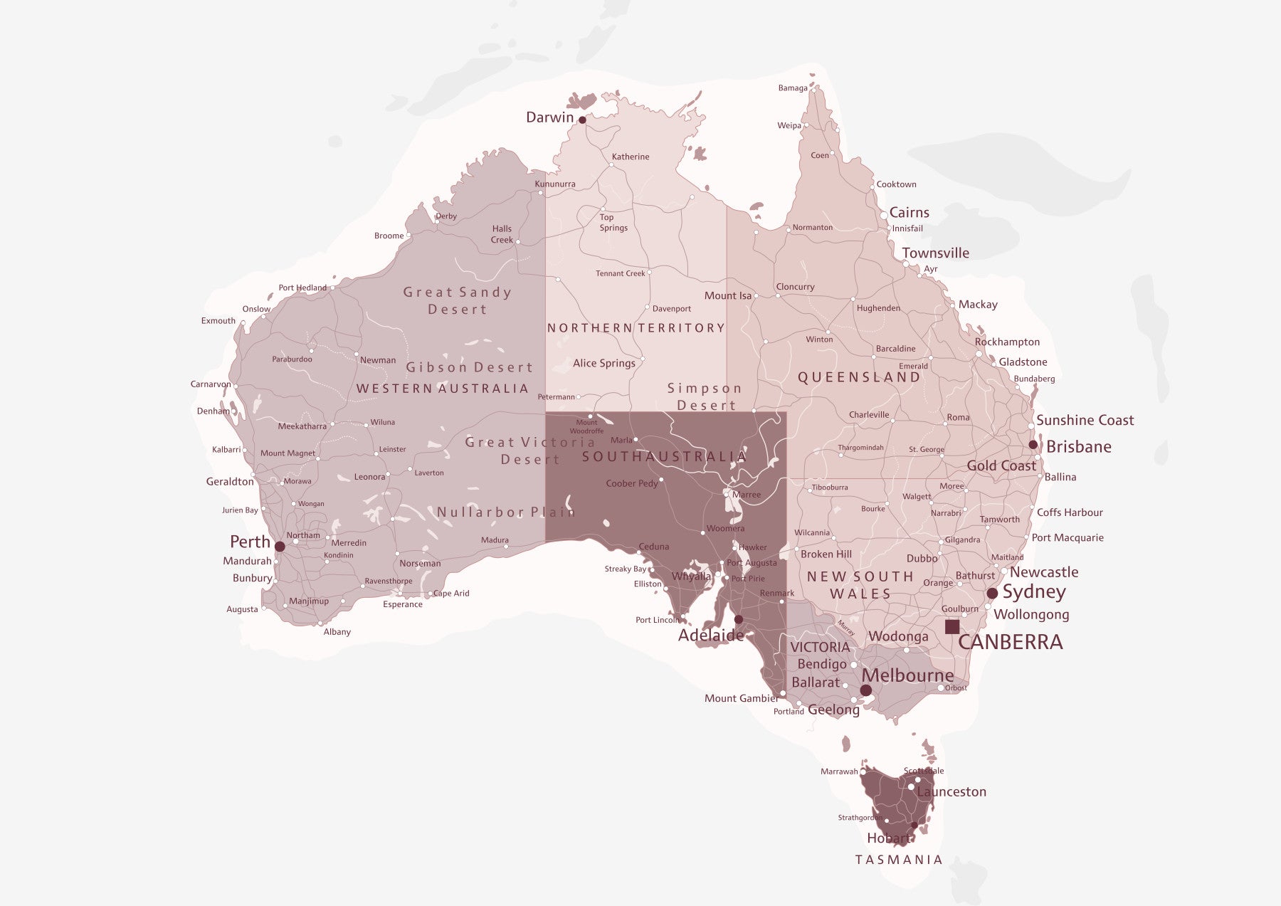 Australia Pink Tones Wall Mural