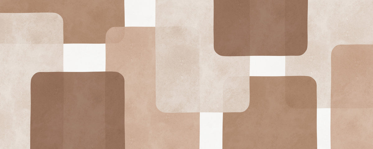 Earthy Blocks Wall Mural in your room — zoomed