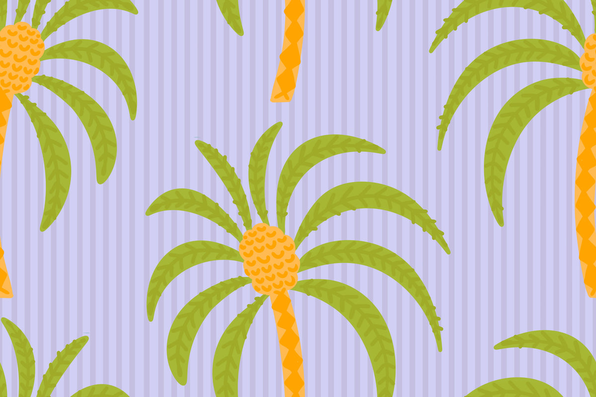 Palm Paradise Stripes Wallpaper⁠ in your room