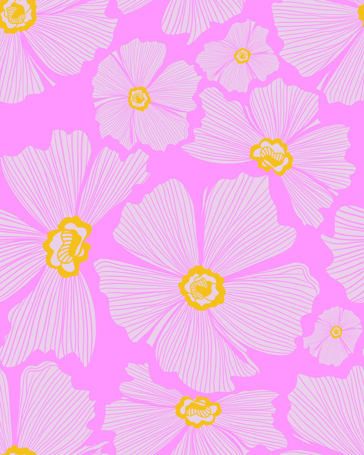 Bloom in Pink Wallpaper⁠ in your room — zoomed