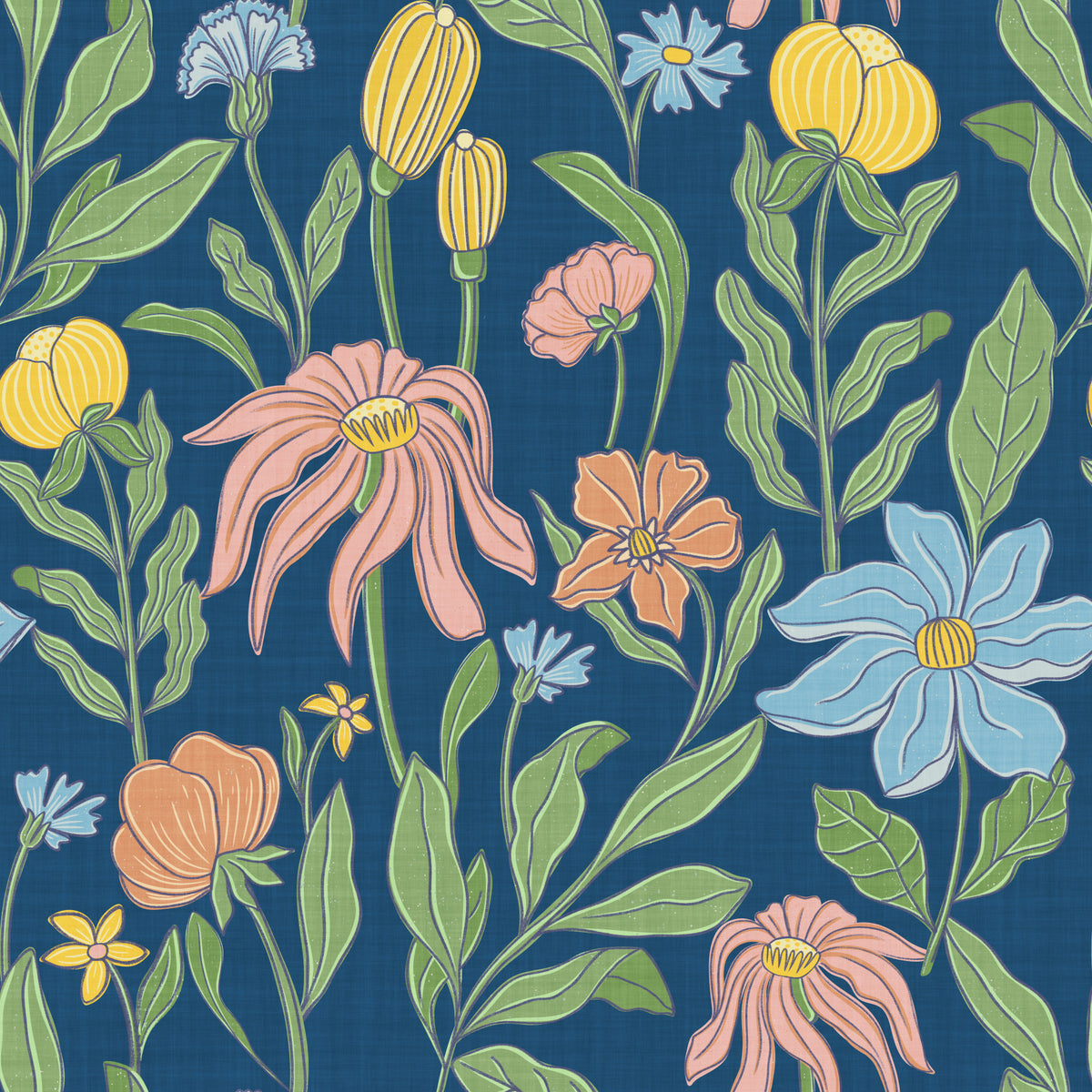 Vintage Garden Wallpaper⁠ in your room — zoomed
