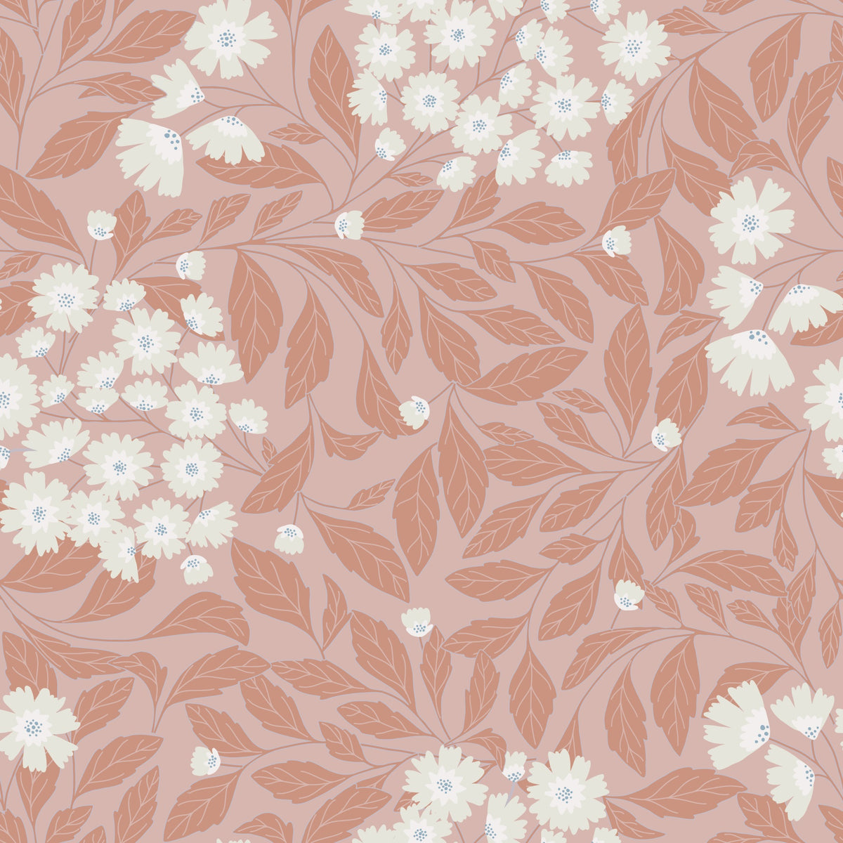 Earthy Petals Wallpaper⁠ in your room — zoomed