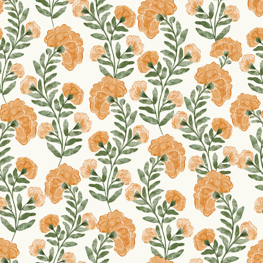 Tangerine Bloom Trail Wallpaper⁠