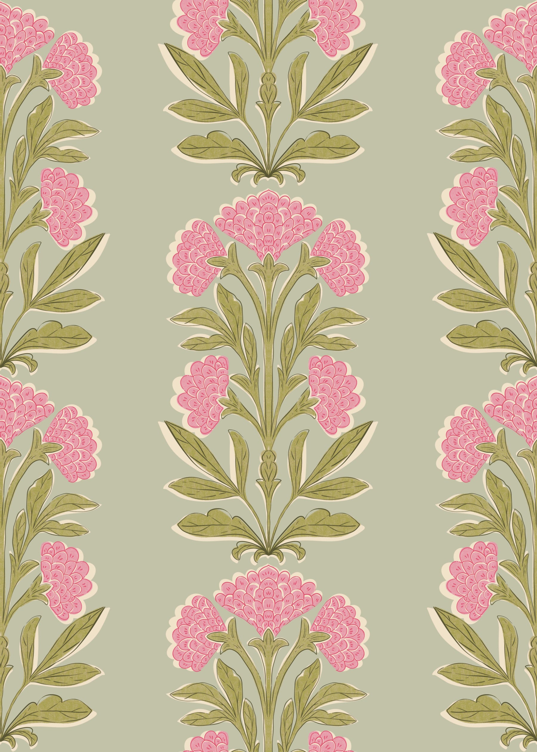 A wallpaper design with a floral pattern.

