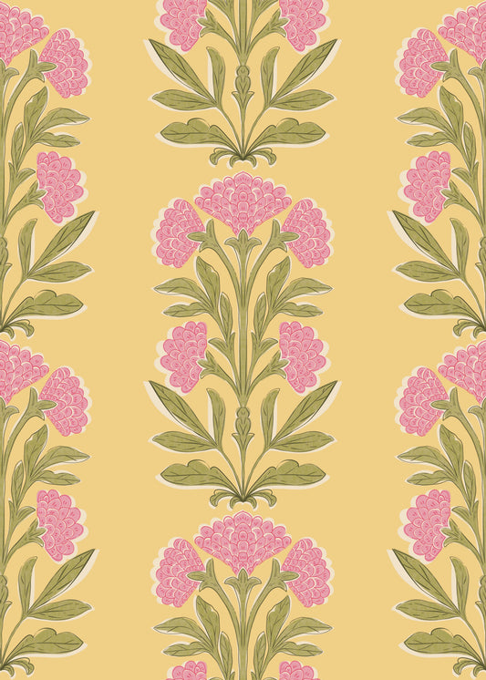 Golden Mughal Bloom Wallpaper⁠