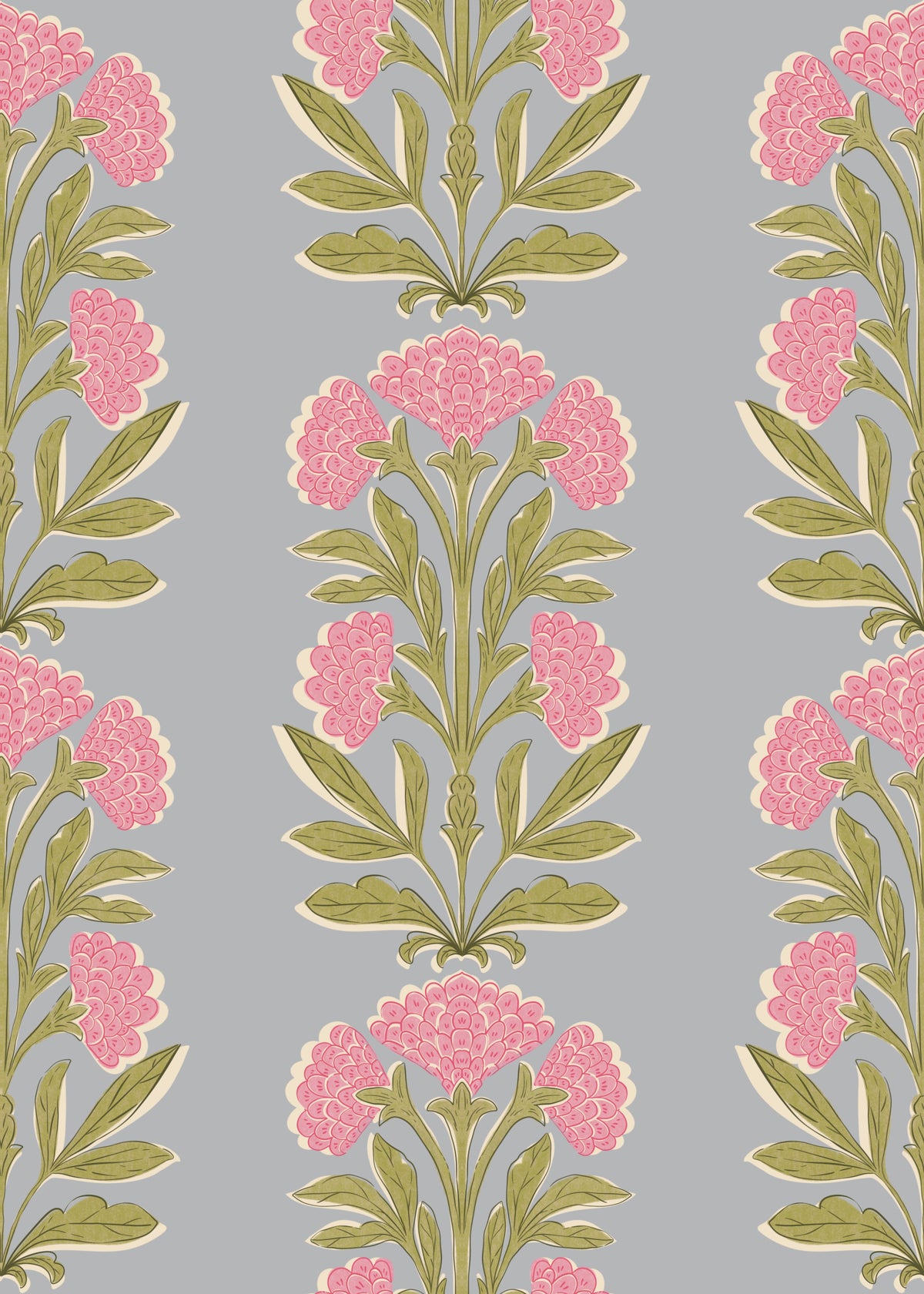 Mughal Blossom Symmetry Wallpaper⁠ in your room