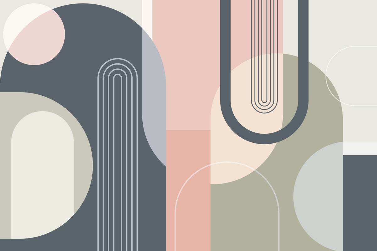 Modern Arcs Wall Mural in your room