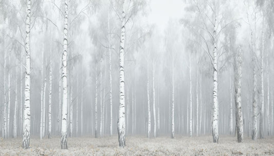 Winter White Woods Wall Mural
