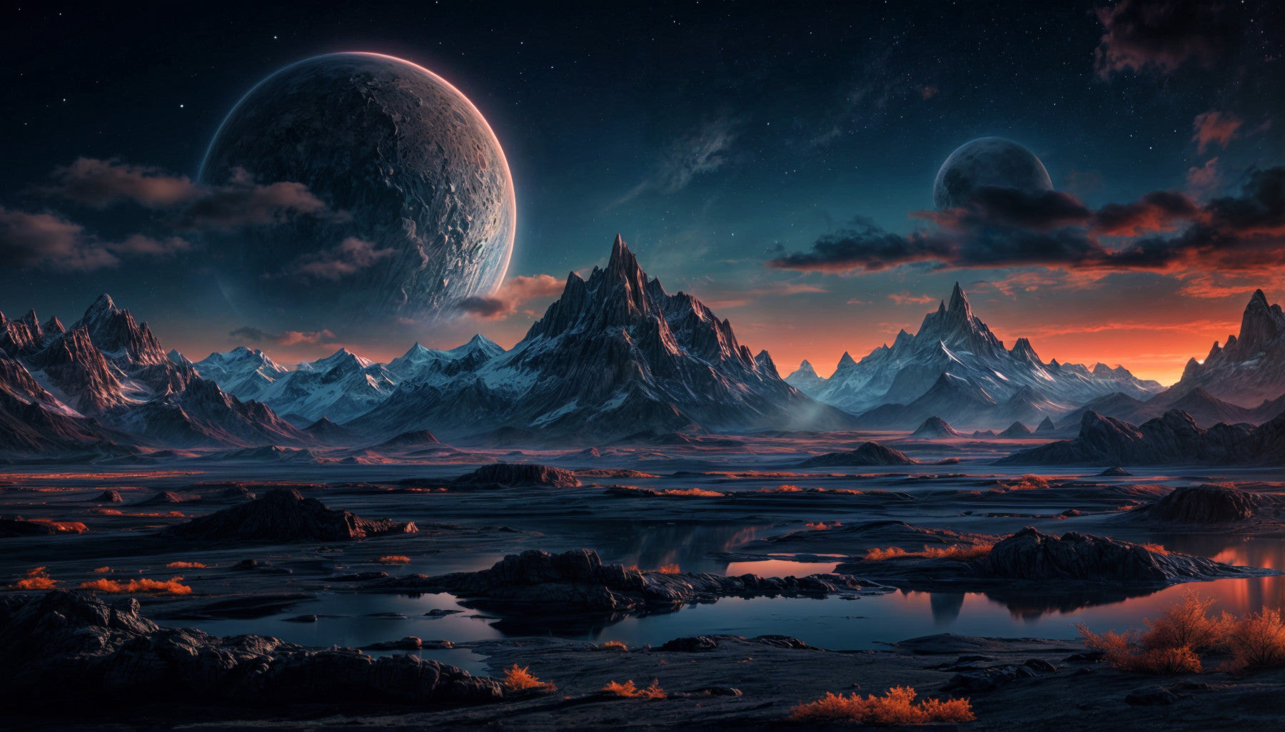 Alien Landscape Wall Mural