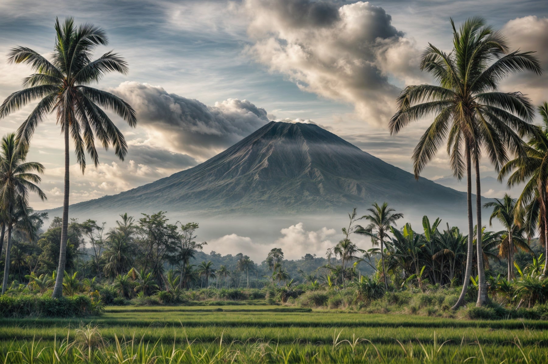 Mount Agung Serenity Wall Mural