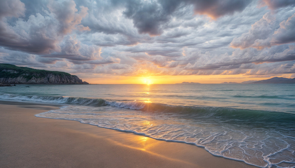 Coastal Dawn Serenity Wall Mural in your room