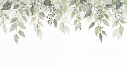 Watercolor Foliage Wall Mural