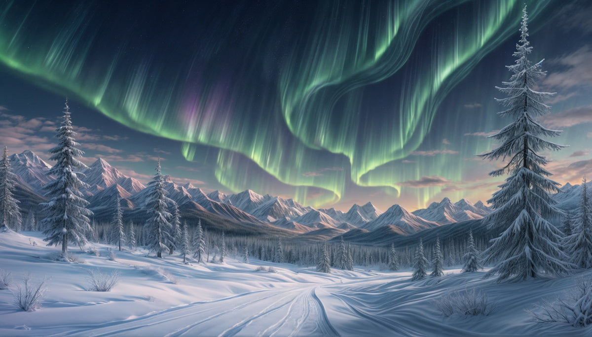 Aurora's Winter Dance Wall Mural in your room