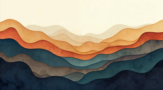 Terracotta Layers Wall Mural