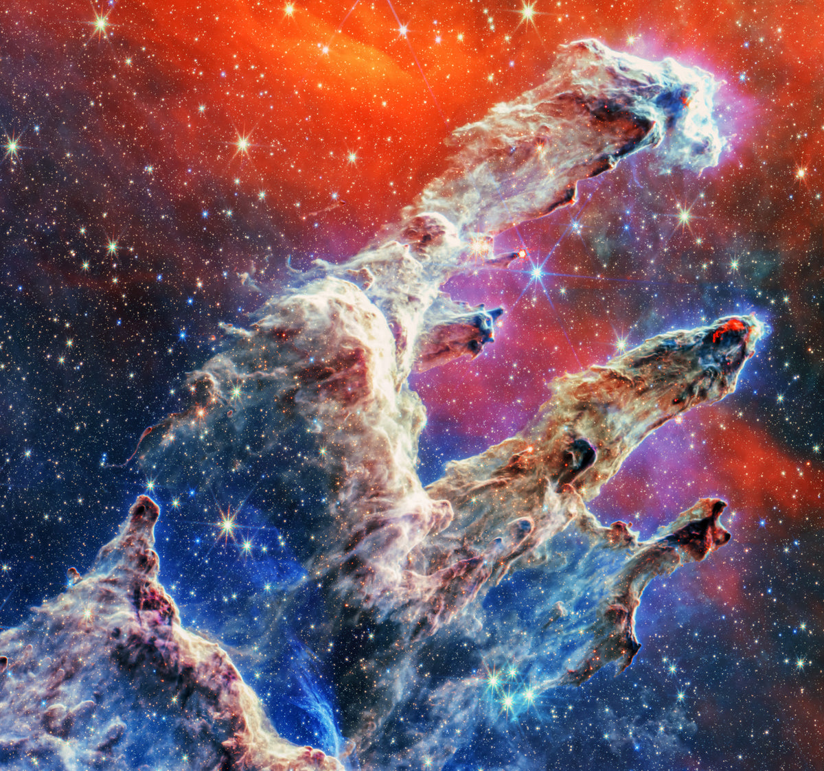 Cosmic Pillars Wall Mural in your room