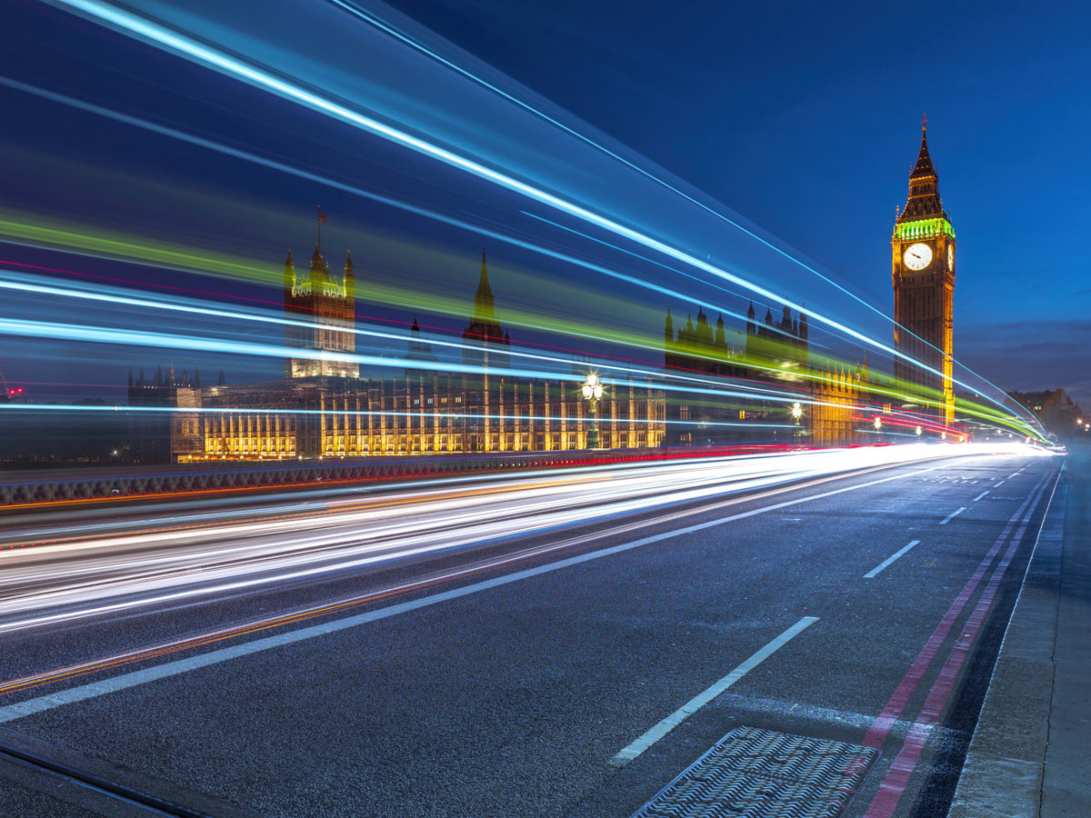 London in Motion Wall Mural in your room — zoomed