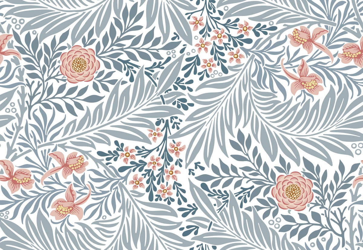 William Morris Larkspur- Blue Wallpaper⁠