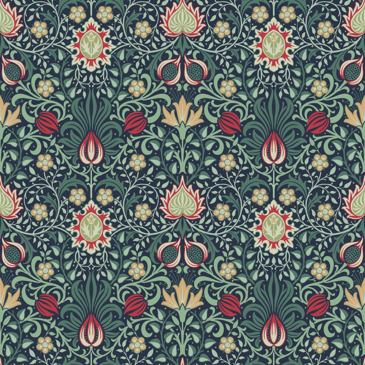 William Morris Persian  Wallpaper⁠ in your room