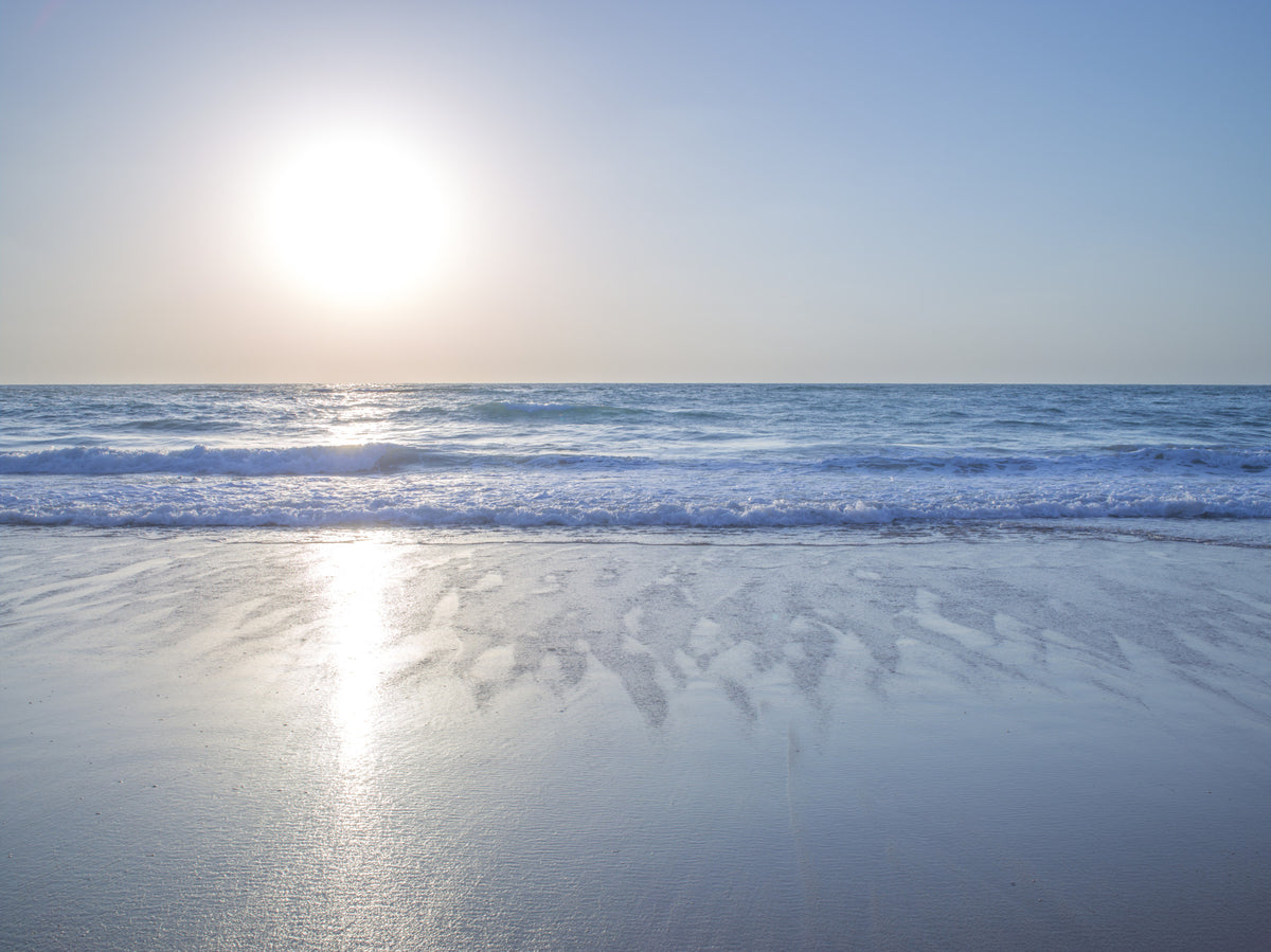 Ocean Whisper Wall Mural in your room — zoomed