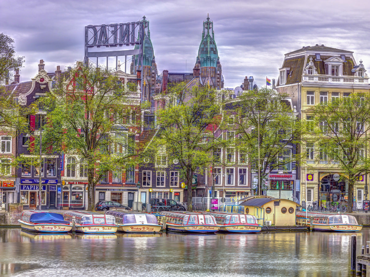 Amsterdam Canalside Charm Wall Mural in your room — zoomed
