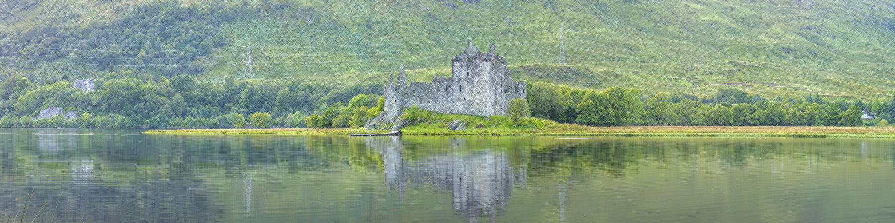 Still Waters Castle Wall Mural in your room — zoomed