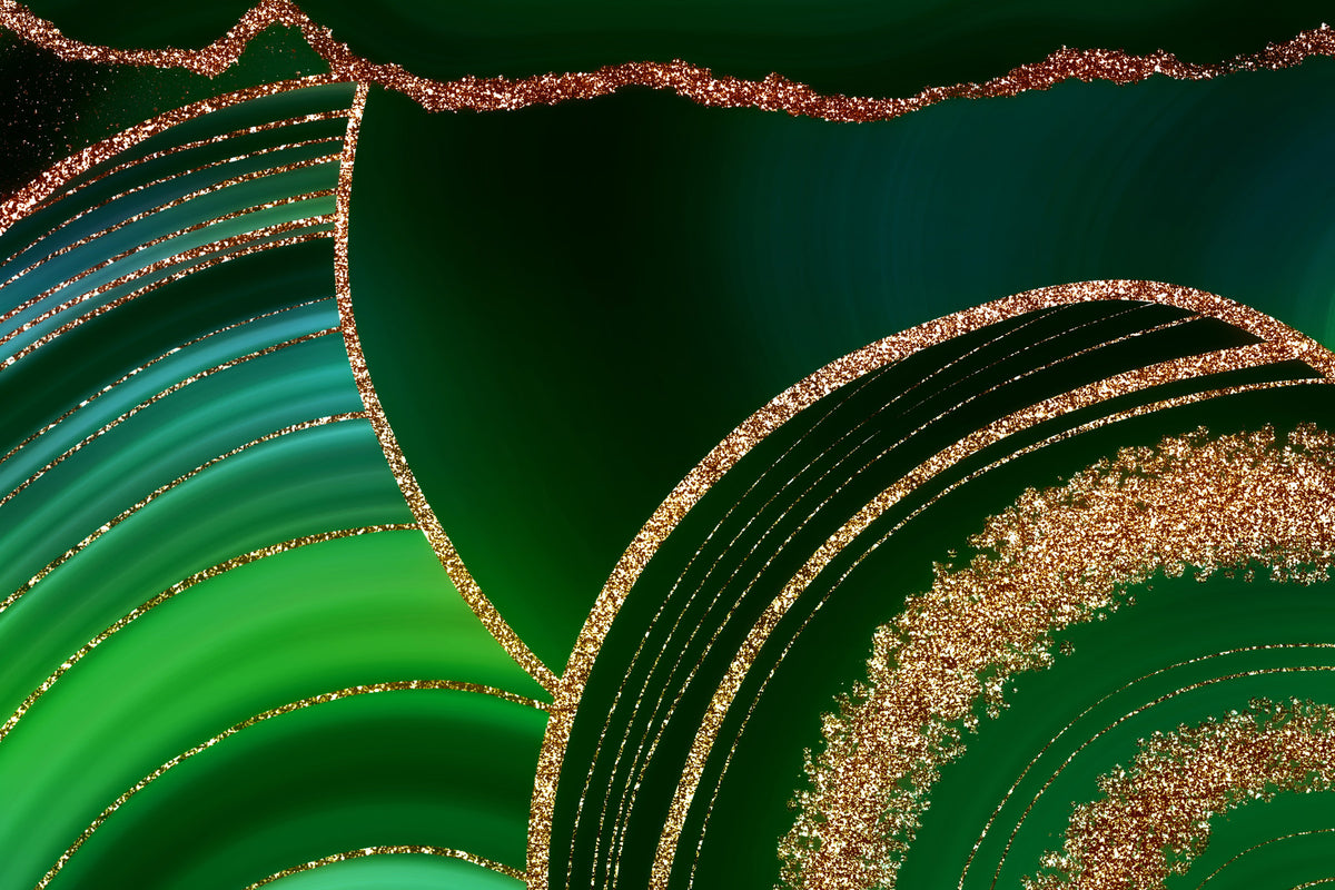 Gilded Geodes Wall Mural