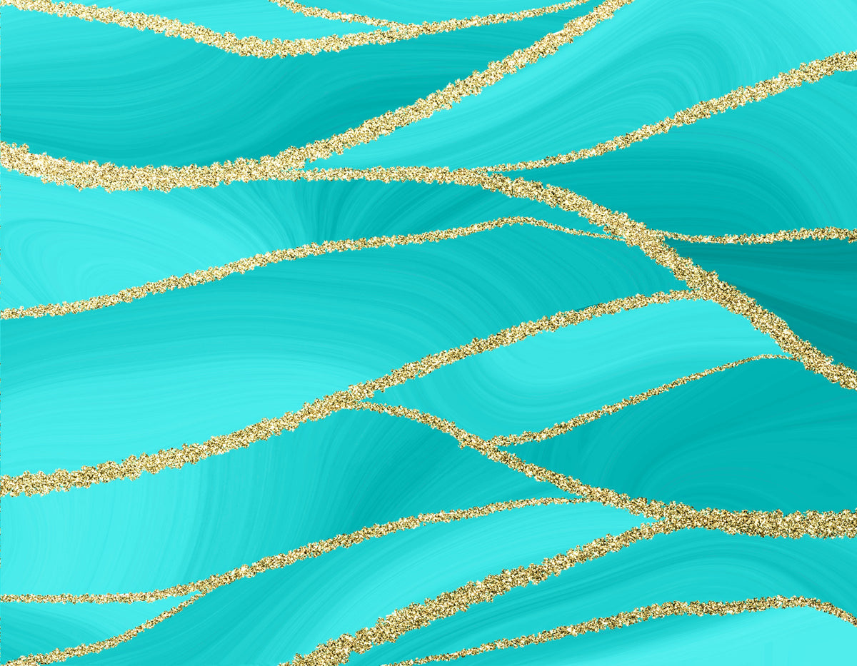 Aqua Luxe Lines Wall Mural in your room