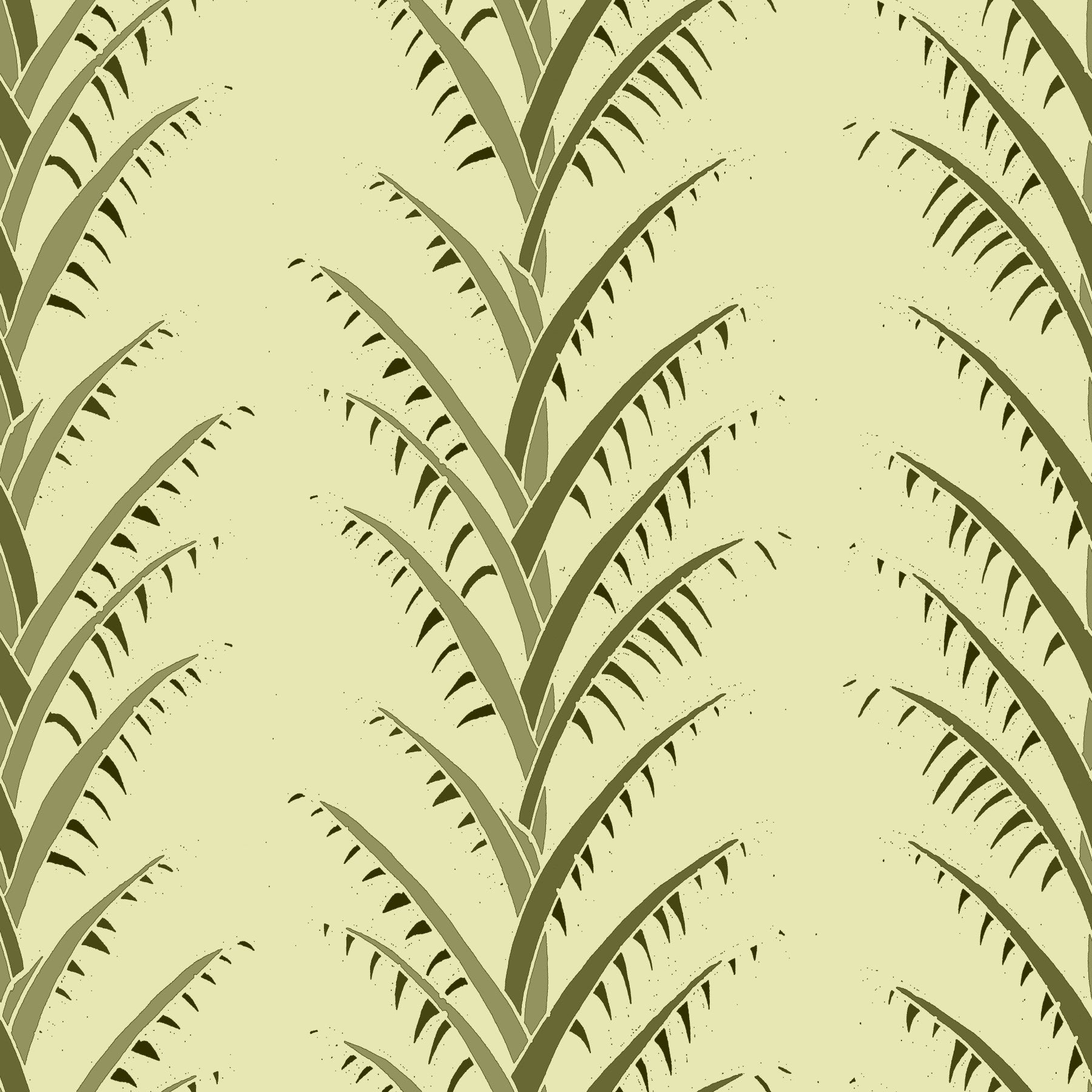 Simple Olive Green Palm Leaves Wallpaper⁠