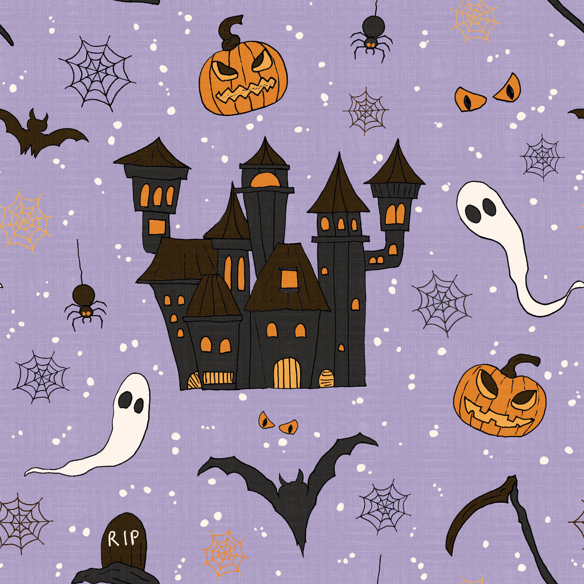 Phantom Castle Foggy Lavender Wallpaper⁠ in your room — zoomed