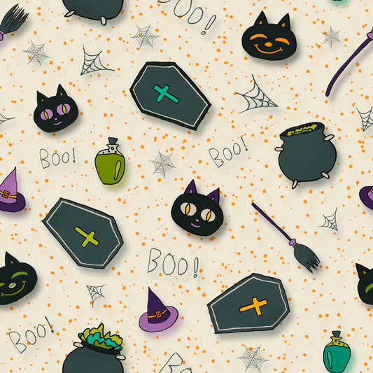 Boo! Halloween Fun Pearl Wallpaper⁠
