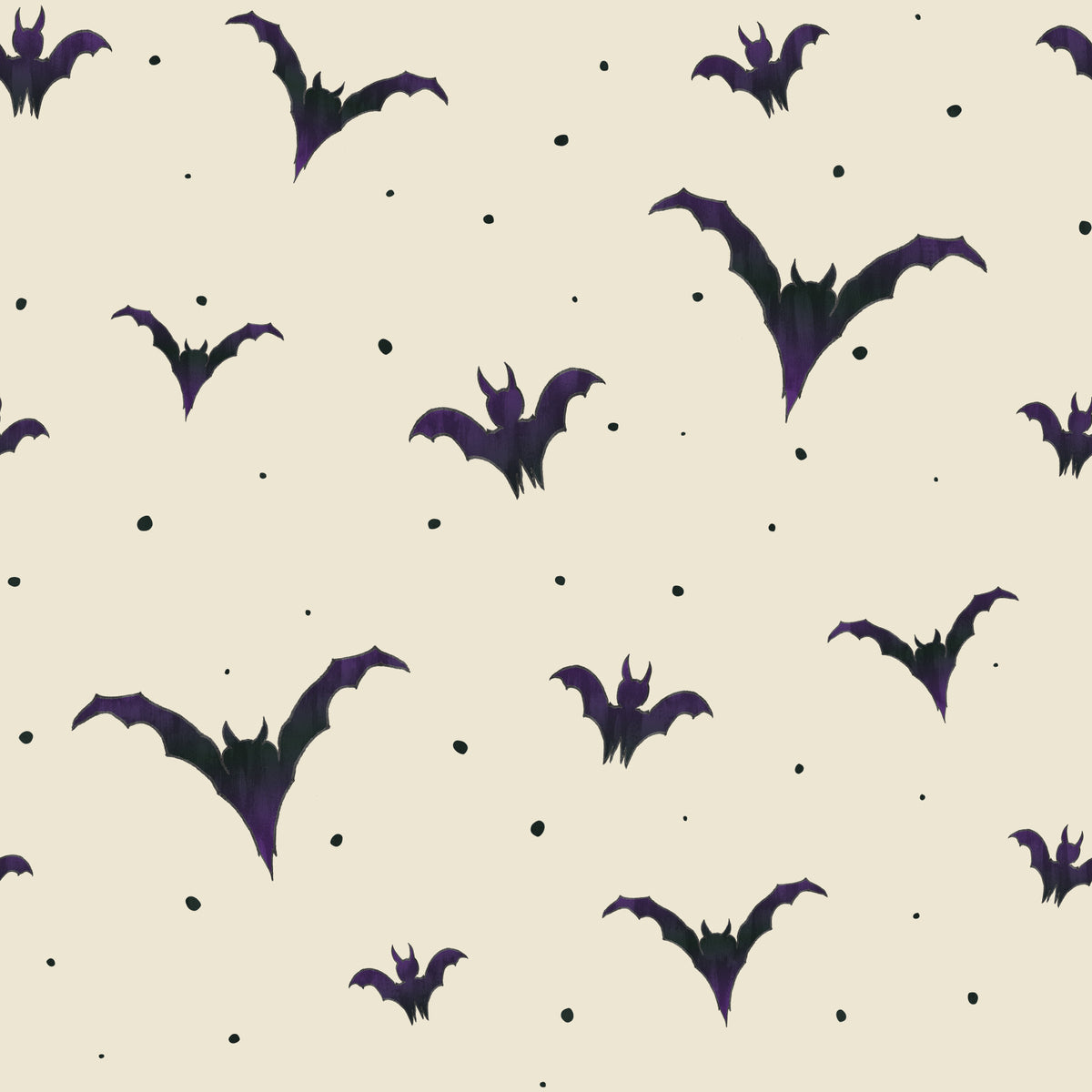 Batty Night Sky Wallpaper⁠ in your room — zoomed