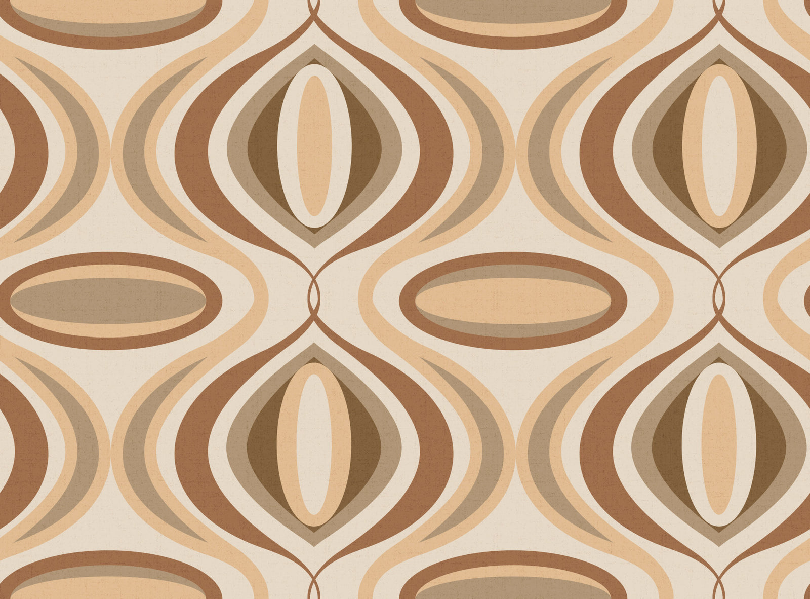 70s Wiggly Earth Tones Wallpaper⁠