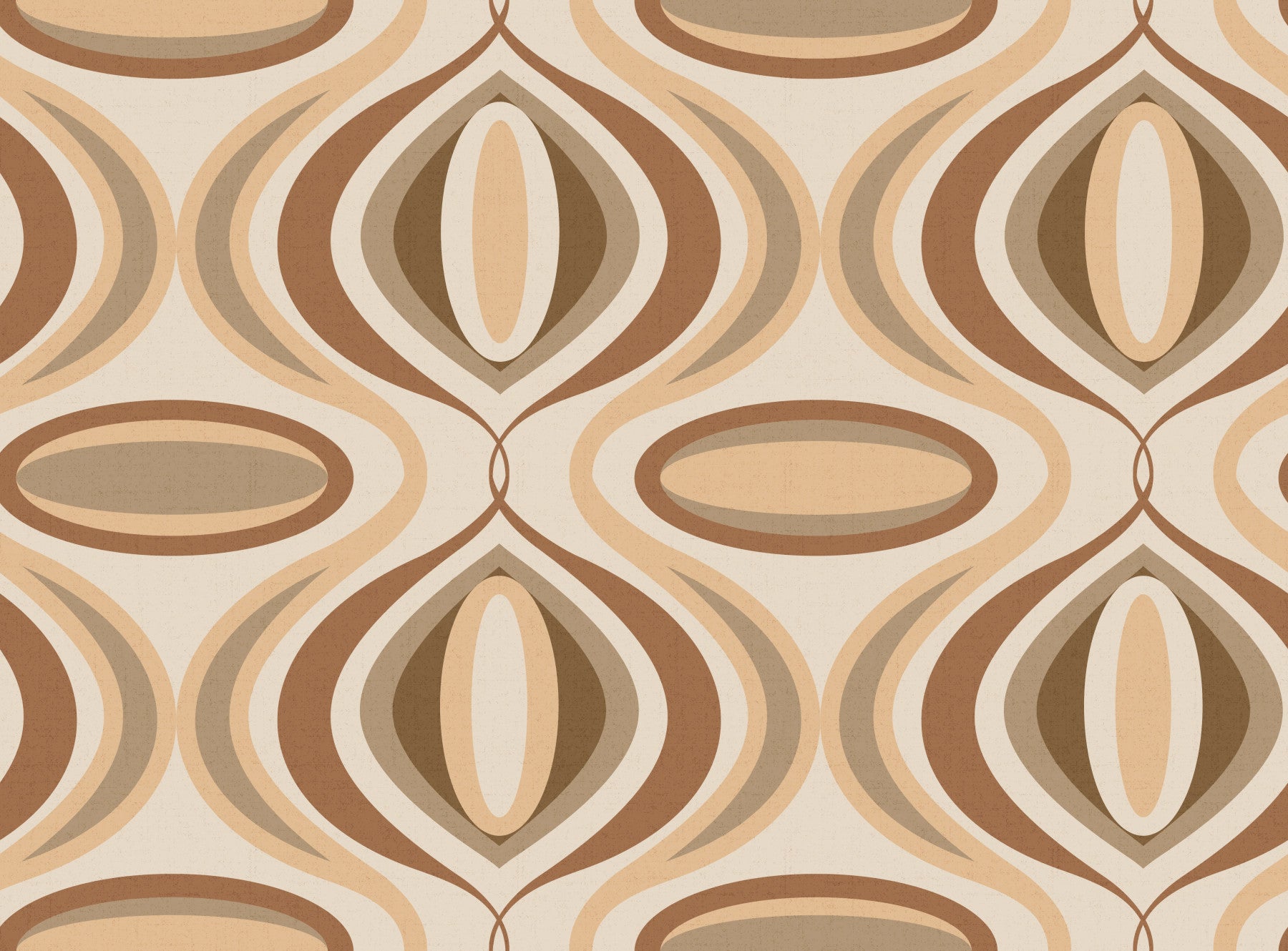 70s Wiggly Earth Tones Wallpaper⁠