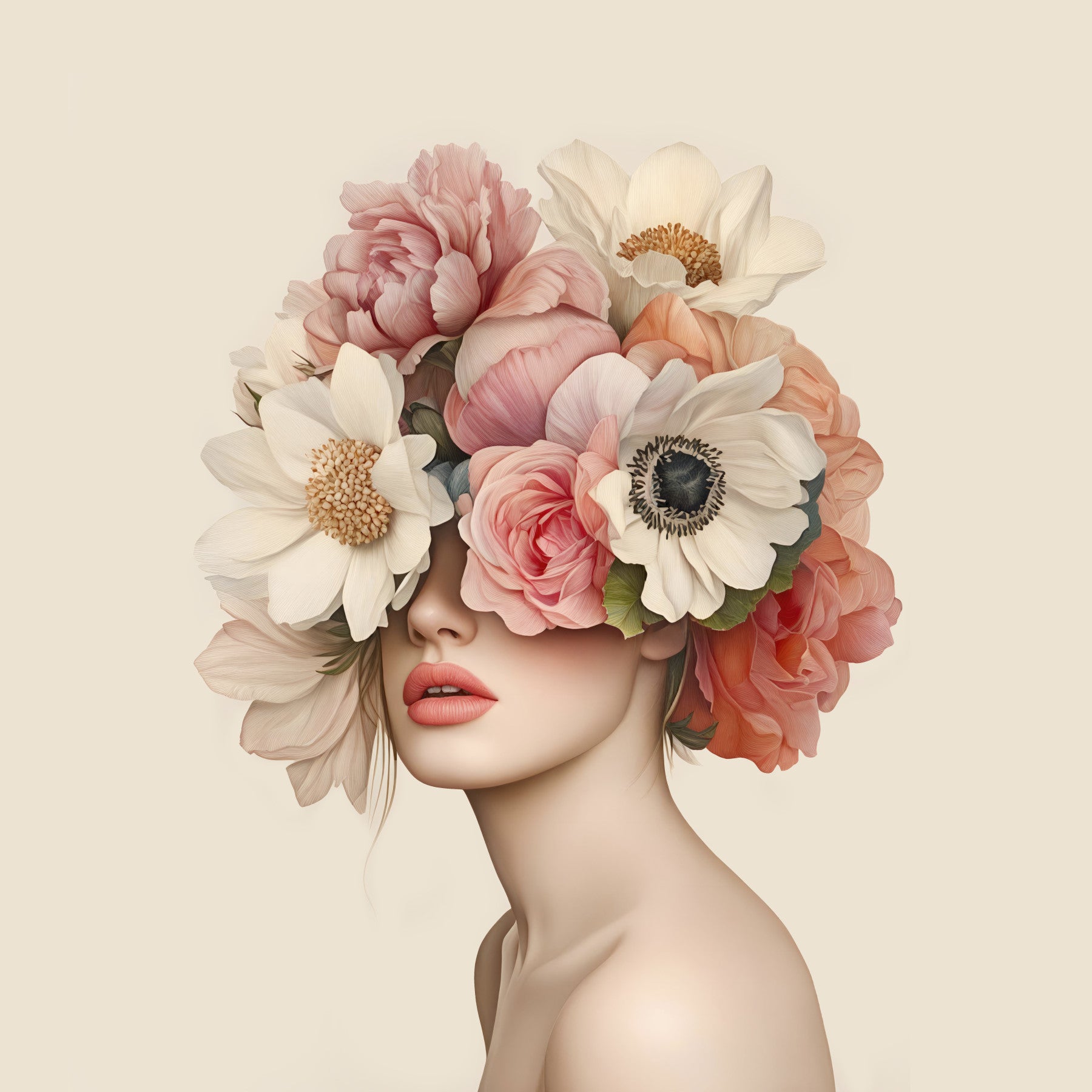 Blooming Beauty Floral Elegance Wall Mural