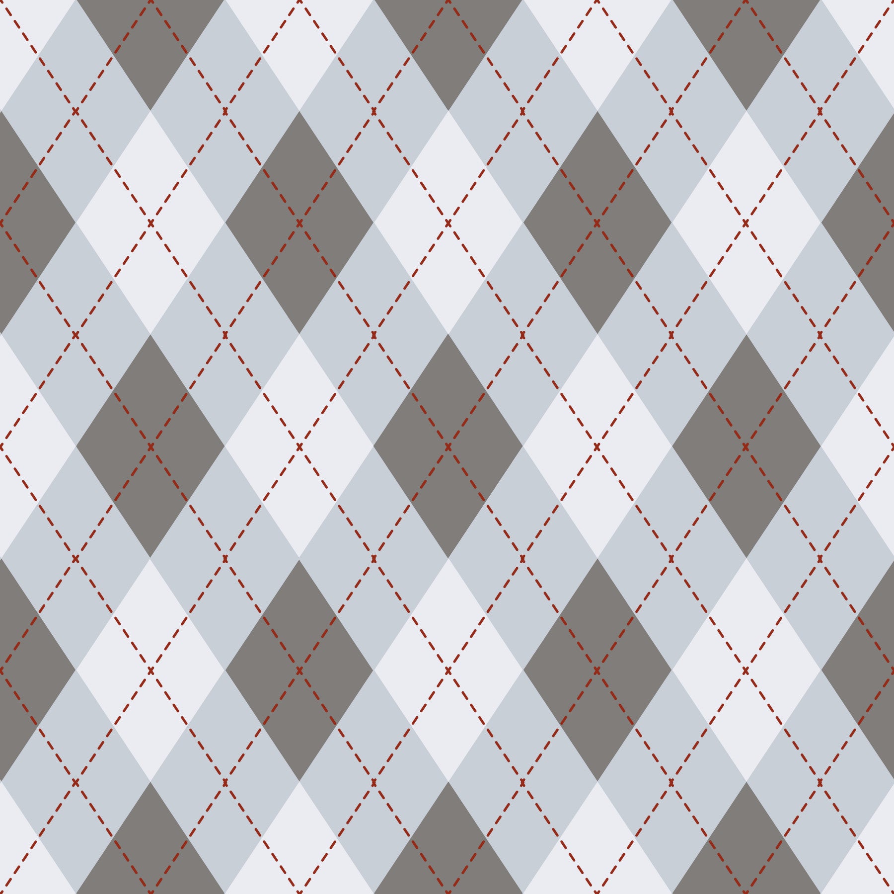 Classic Argyle Pattern Gray and Light Blue Wallpaper⁠