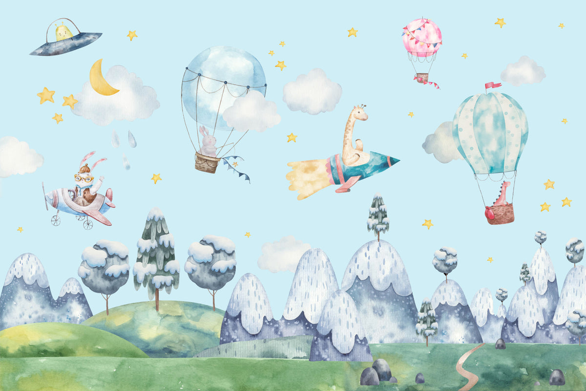 Sky High Adventures Wall Mural in your room