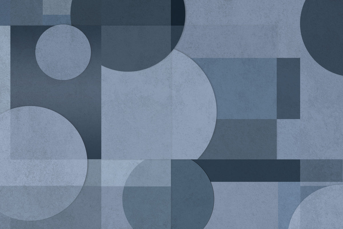 Abstract Blue Geometry Wall Mural in your room