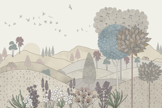 Drawn Dreamscape Wall Mural