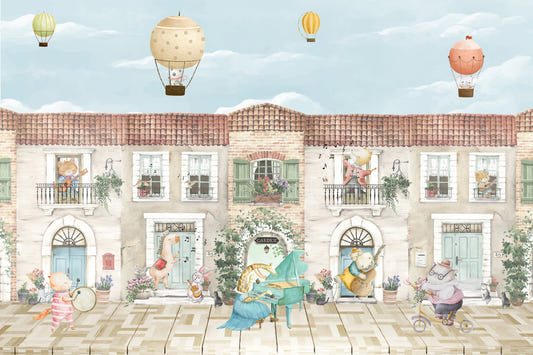 Animal Bandstand Wall Mural