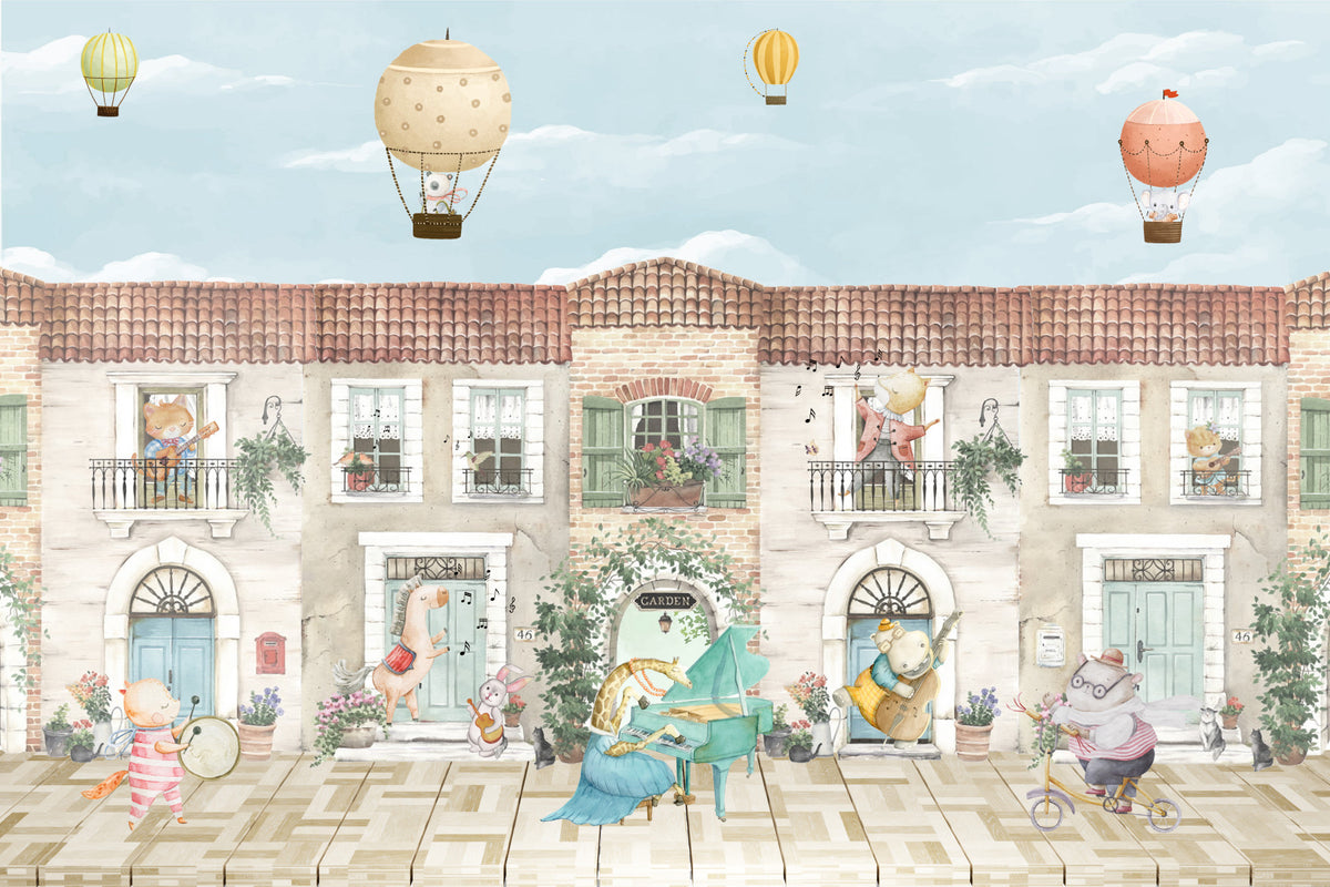 Animal Bandstand Wall Mural in your room