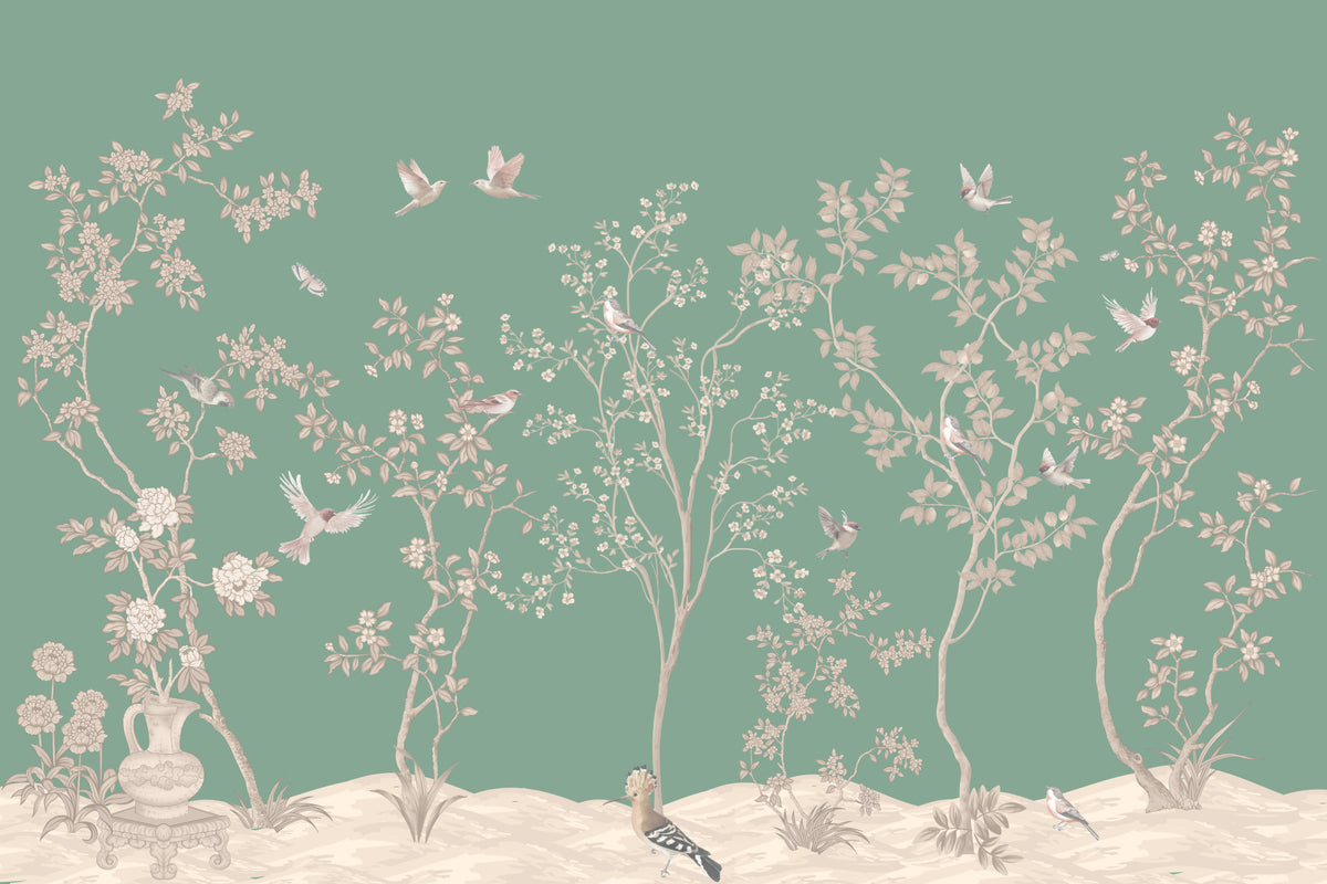 Avian Bloom Wall Mural in your room