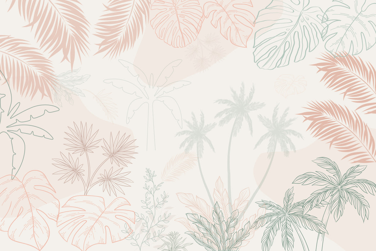 Soft Tropics Wall Mural in your room