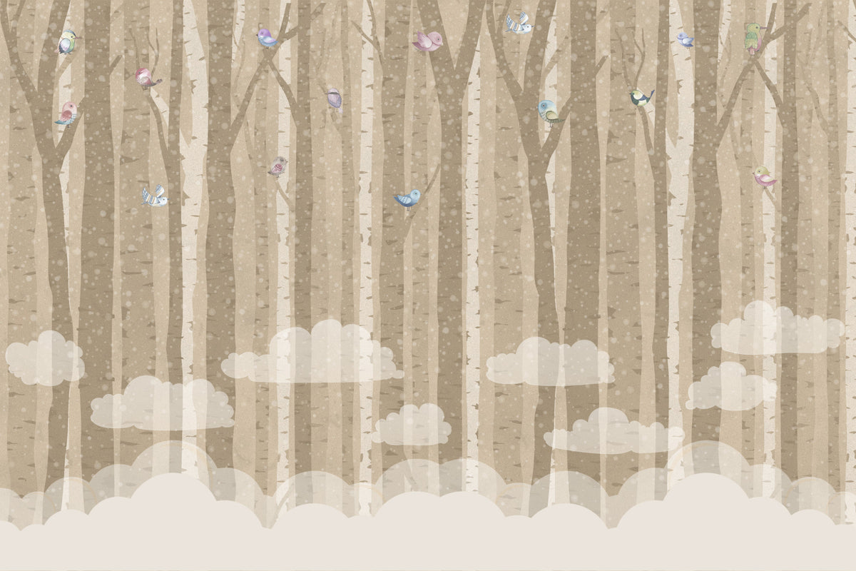 Birch Song Wall Mural in your room
