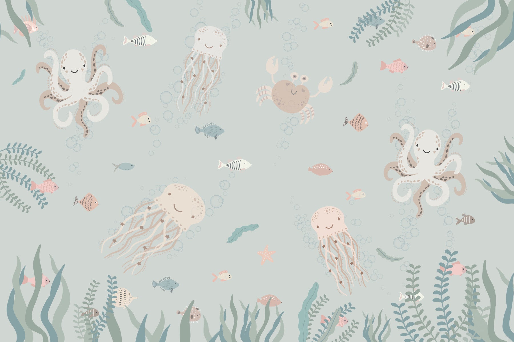 Ocean Friends Wall Mural