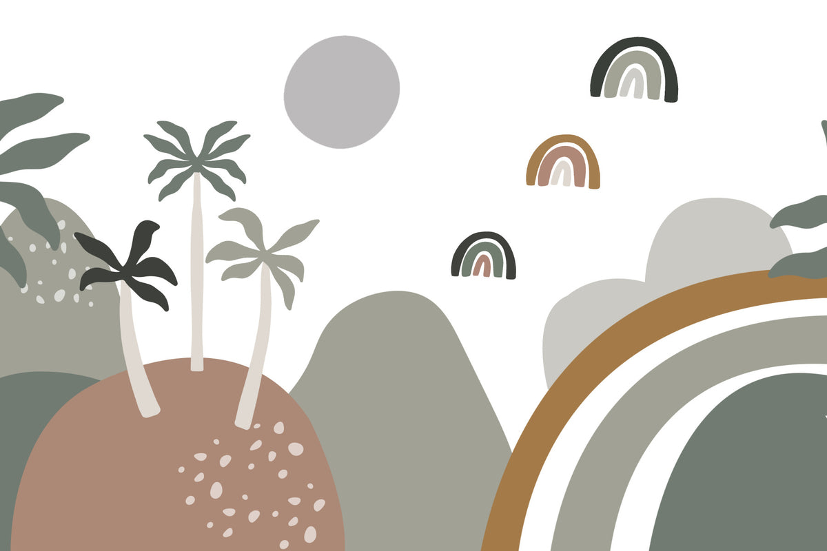 Neutral Rainbow Retreat Wall Mural in your room