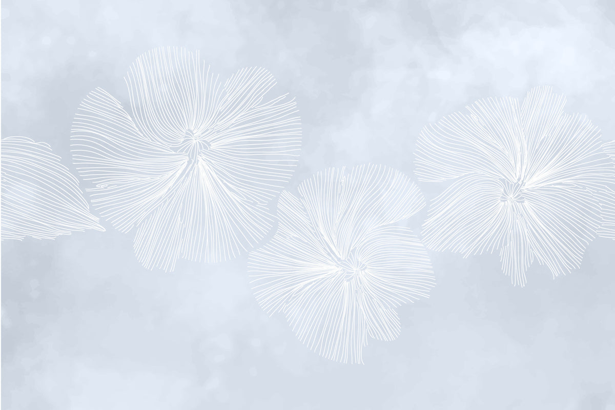 Whispering Petals Wall Mural in your room — zoomed