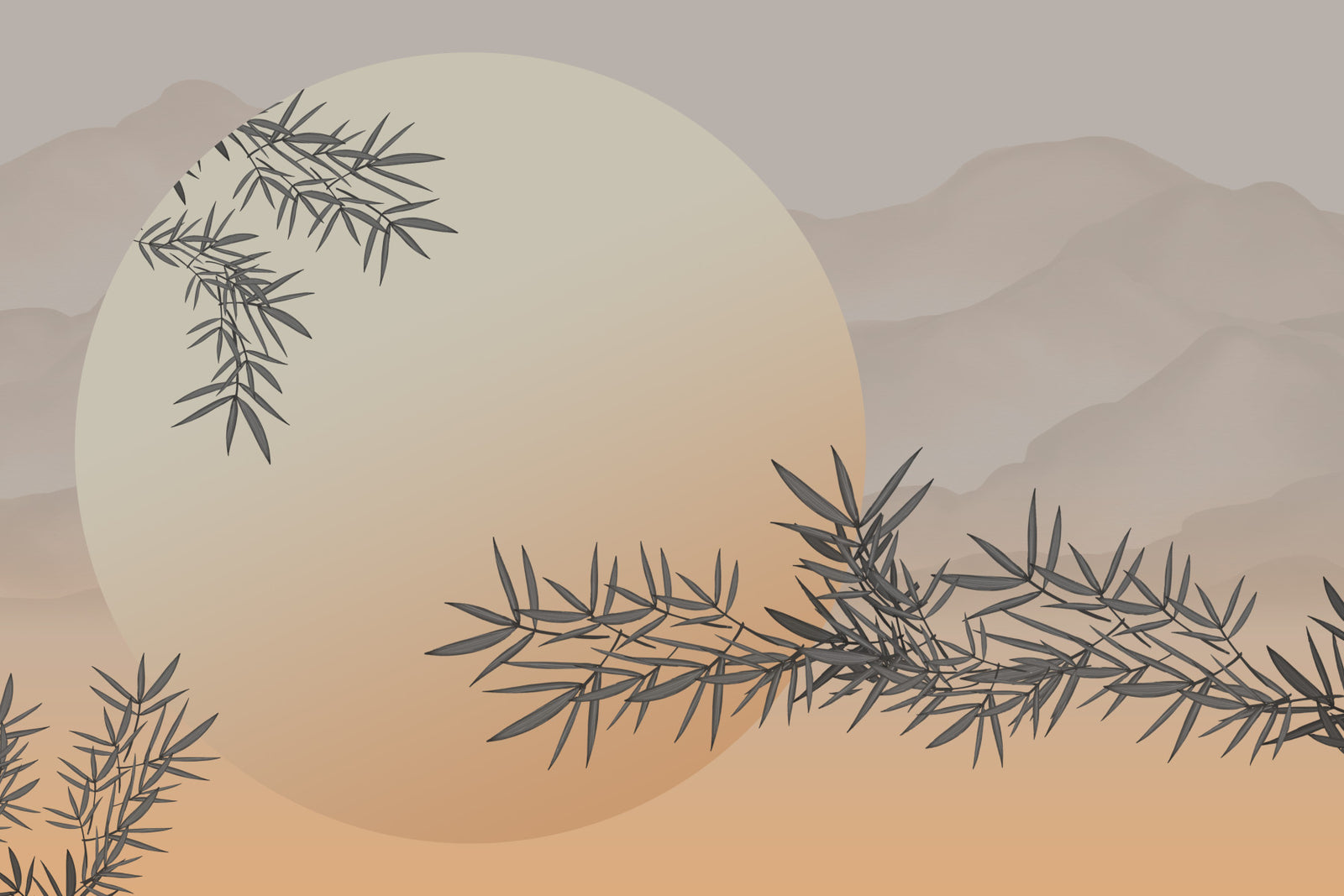 Bamboo Zen Wall Mural