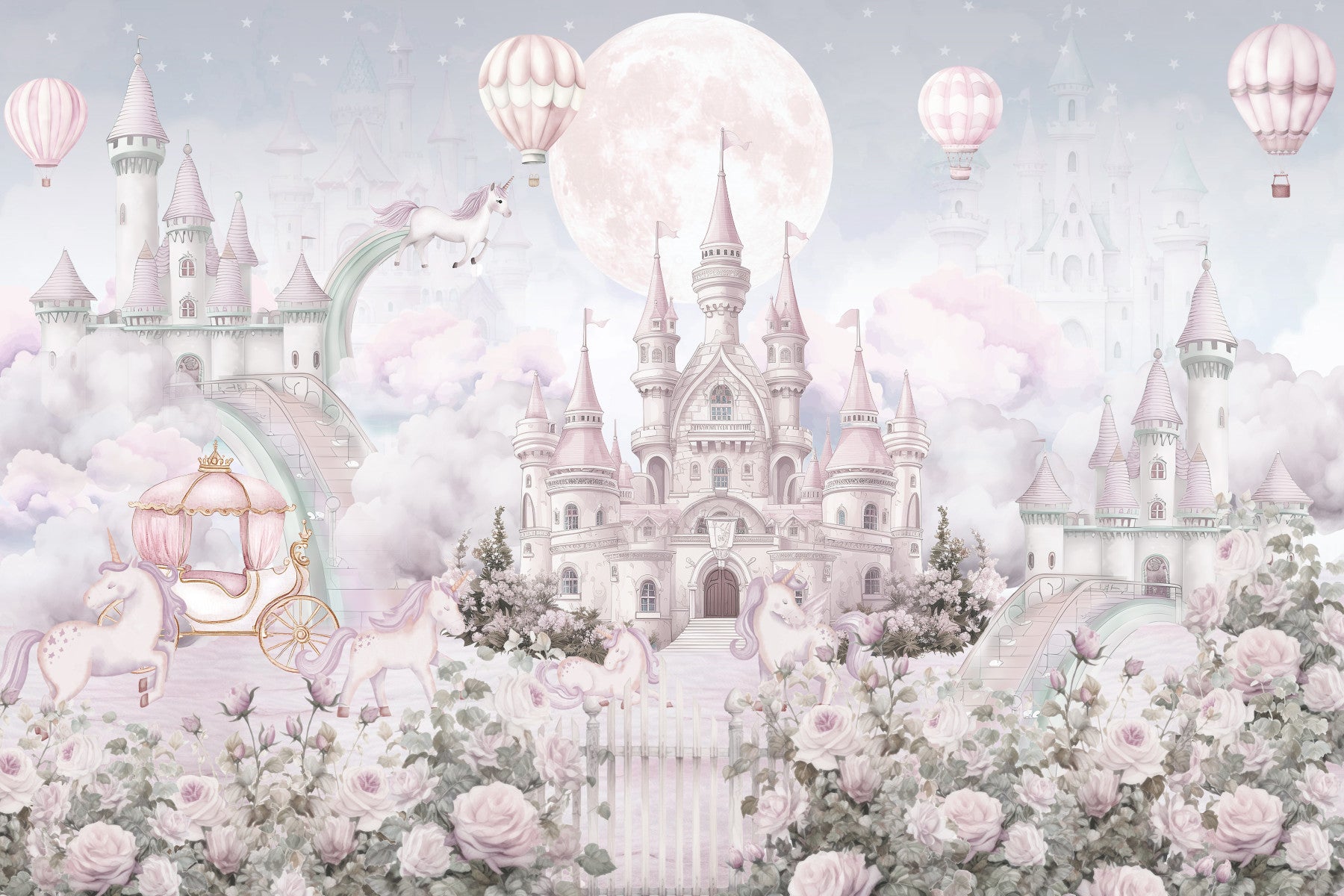 Unicorn Castle Dream Wall Mural